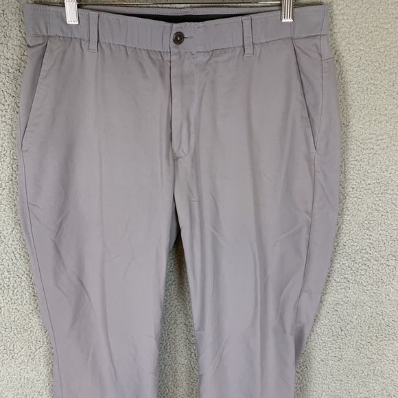 Under‎ Armour Pants Mens 36x30 Grey Performance Golf Chino Polyester - Picture 2 of 7